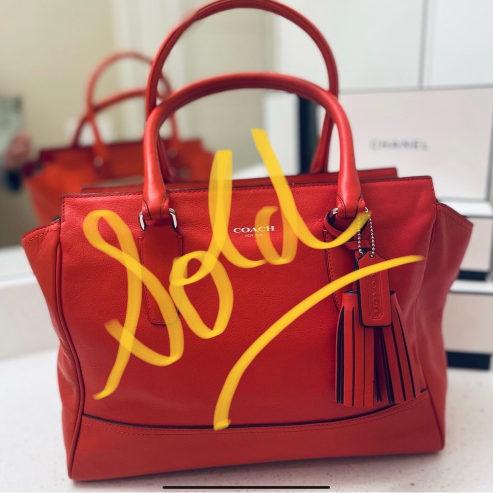 NWOT‼️Coach Bolsa Tassel Tore Leather SATCEL 🤩FREE SHIPPING🤩